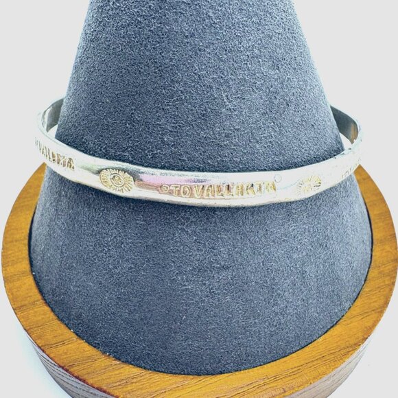 Vintage Sterling Silver PTO VALLARTA Mexico Bangle Bracelet Size 7.5" Fit - Picture 3 of 13